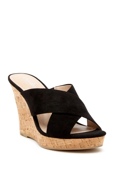 Charles By Charles David Latrice Wedge Sandal In Black-ms