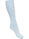 Fendi Knitted Ff-logo Socks In Blue
