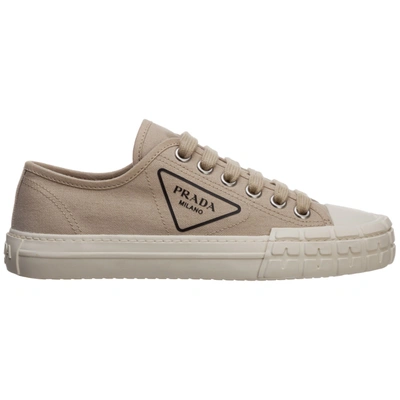 Prada Women's Shoes Trainers Sneakers In Beige