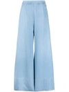 PINKO WIDE-LEG DENIM TROUSERS