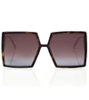 Dior 30montaigne Su Square Sunglasses, 58mm In Brown