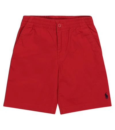 Polo Ralph Lauren Kids' Stretch-cotton Shorts In Red