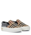 BURBERRY VINTAGE CHECK CANVAS SNEAKERS,P00557459
