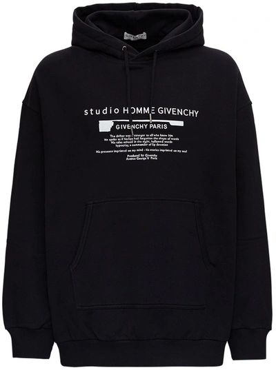Givenchy Man Black Hoodie With Contrast Print