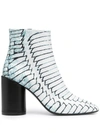 Mm6 Maison Margiela 90mm Ankle Boots In Blue