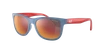 Armani Exchange Man Sunglasses Ax4103s In Dark Grey Mirror Red,yellow