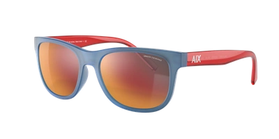 Armani Exchange Man Sunglasses Ax4103s In Dark Grey Mirror Red,yellow