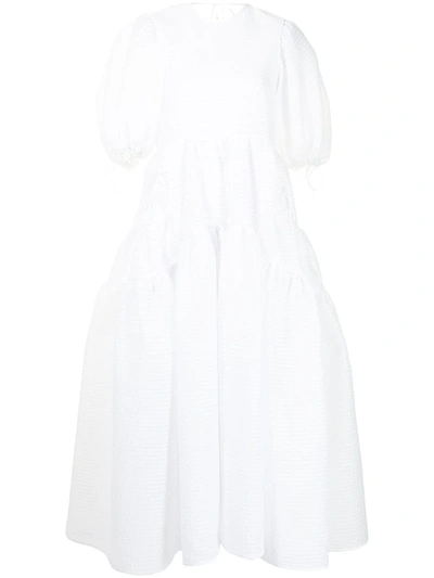 Cecilie Bahnsen Lara Bell-sleeve Dress In White