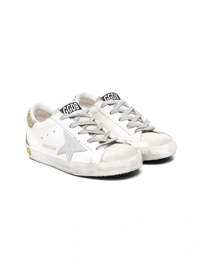 Golden Goose Kids' Superstar Distressed-effect Trainers In White