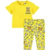 MOSCHINO MOSCHINO 2-PIECE YELLOW DAISY BEAR PRINT TOP AND LEGGINGS SET,MDG00D