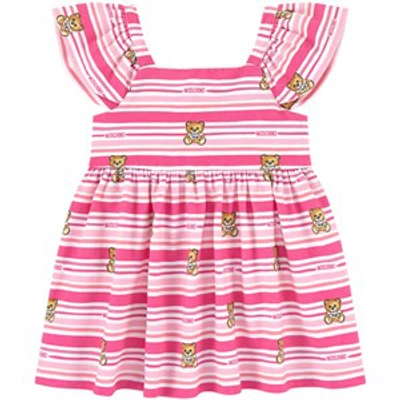 Moschino Babies'  2-piece Pink Striped Dress Set