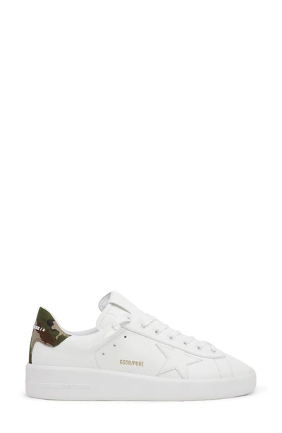 Golden Goose Purestar Sneakers With Camouflage Detail On The Back In White
