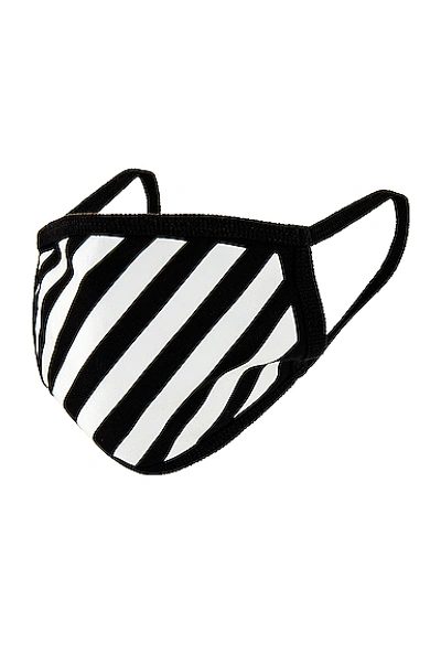 Off-white Diagonal Stripe Mask In Black