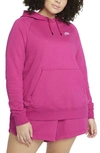 Nike Women's Sportswear Essential Fleece Hoodie In Cactus Flower/white