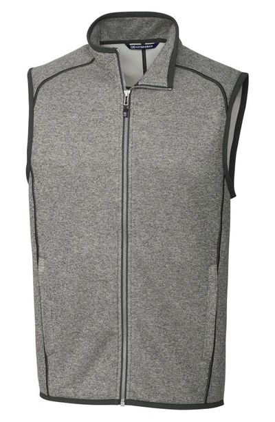 CUTTER & BUCK CUTTER & BUCK MAINSAIL SWEATER KNIT FULL ZIP VEST,BCO00047