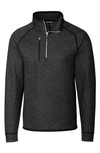 Cutter & Buck Mainsail Sweater-knit Mens Big And Tall Half Zip Pullover Jacket In Charcoal Heather