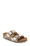 Birkenstock Arizona Glitter Sandals In Desert Soil Camo Almond