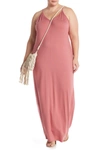 Abound V-neck Sleeveless Maxi Dress In Pink Malaga