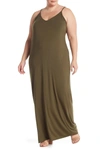 Abound V-neck Sleeveless Maxi Dress In Olive Sarma