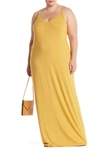 Abound V-neck Sleeveless Maxi Dress In Yellow Sulphur