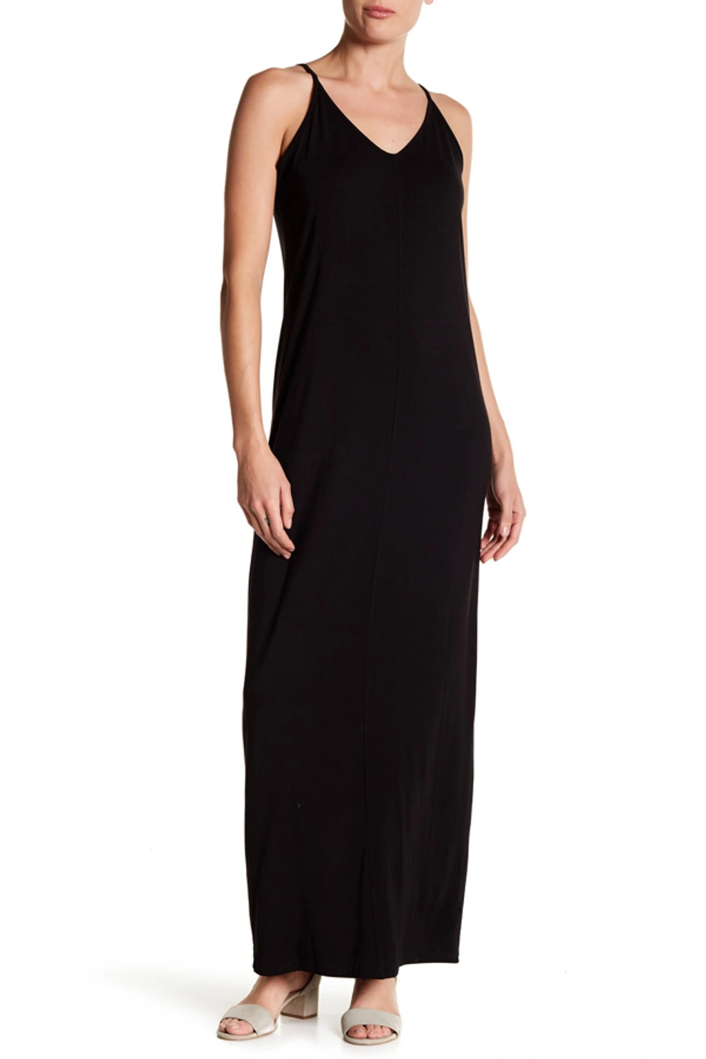 abound black dress Cotton Maxi Dress In Black