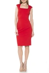 Alexia Admor Ariana Scoop Neck Sheath Dress In Red