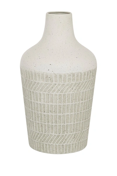 Willow Row White Metal Country Cottage Vase