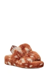 Ugg Oh Yeah Spot-print Faux-shearling Sliders In Natural Spots