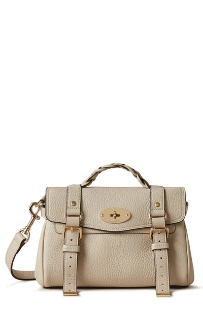 Mulberry Mini Alexa Leather Satchel In Chalk