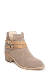 Nerogiardini Buckle Ankle-strap Suede Booties In Nougat