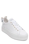 Nerogiardini Bow Skater Platform Sneakers W/ Bow, White In White
