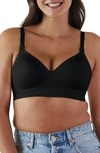 Bravado Designs Plunge Nursing-clips Stretch-recycled Nylon-blend Bra In Black