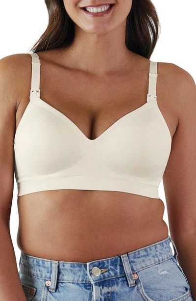 Bravado Designs Plunge Wireless Maternity/nursing Bra In White