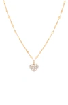 STONE AND STRAND HEART OF THE MATTER DIAMOND PENDANT NECKLACE,DIA-186-N-10K-YG-WD