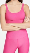 Beach Riot Leah Rib Knit Crop Top In Fuchsia