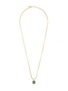 Nialaya Jewelry Square Malachite Pendant Necklace In Gold