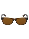 Ray Ban Ray-ban Polarized Sunglasses, Rb2132 New Wayfarer In 710 Light Havana