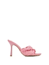 Bottega Veneta Stretch Raffia Sandals In Blossom