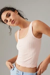 Anthropologie Hadley Cropped Tank In Pink