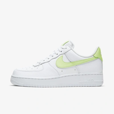 Nike Air Force 1 '07 Women's Shoe (white) In White,white,white,barely Volt