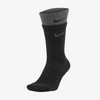 Nike Everyday Plus Cushioned Training Crew Socks In Black Heather,carbon Heather,black