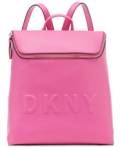 Dkny Tilly Top-zip Bucket Backpack, Created For Macy's In Bright Pink