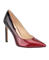 Nine West Women's Tatiana Pointy Toe Pumps Women's Shoes In Black, Berry Ombre Patent