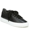 Sam Edelman Poppy Lace-up Sneaker Black Leather In Black
