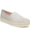 Dr. Scholl's Discovery Womens Platform Comfort Espadrilles In Oyster Grey Microfiber
