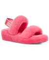 Ugg Oh Yeah Sheepskin Slingback Slippers In Strawberry Sorbet