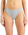 Charter Club Women's Everyday Cotton Bikini Underwear, Created For Macy's In Heather Storm