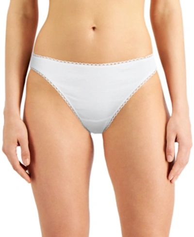 Charter Club Women's Everyday Cotton Bikini Underwear, Created For Macy's In Bright White