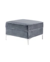 INSPIRED HOME GIOVANNI VELVET SQUARE STORAGE OTTOMAN WITH METAL Y-LEGS