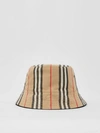 Burberry Reversibile Bucket Hat In Archive Beige/black